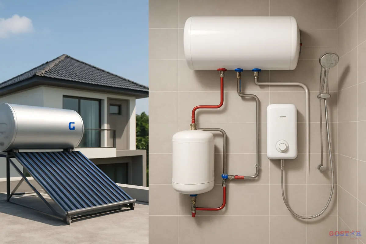 Máy nước nóng gián tiếp cho gia đình nhà phố